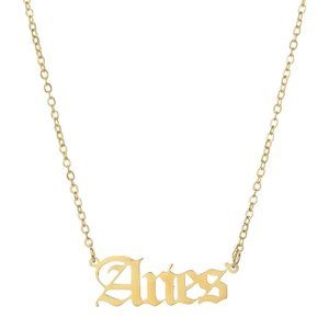 18K Gold Plated Aries Zodiac Necklace